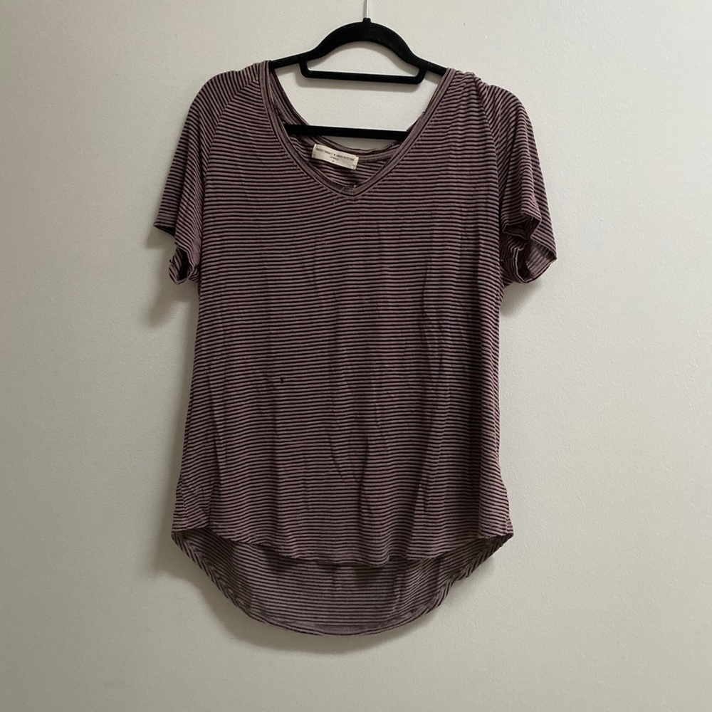 Project Social T x Urban Outfitters Striped V-neck Tee M
